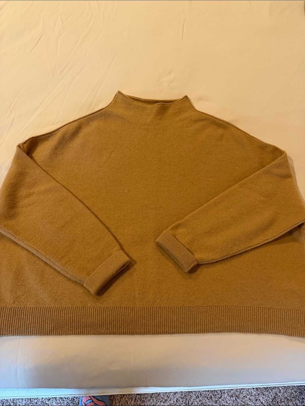 Anthropologie Women's Camel Turtleneck Sweater